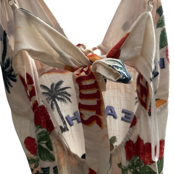 Paper Heart Womens Summer Maxi Dress Size XS FRESH FRUITS Sexy Back - Picture 5 of 12